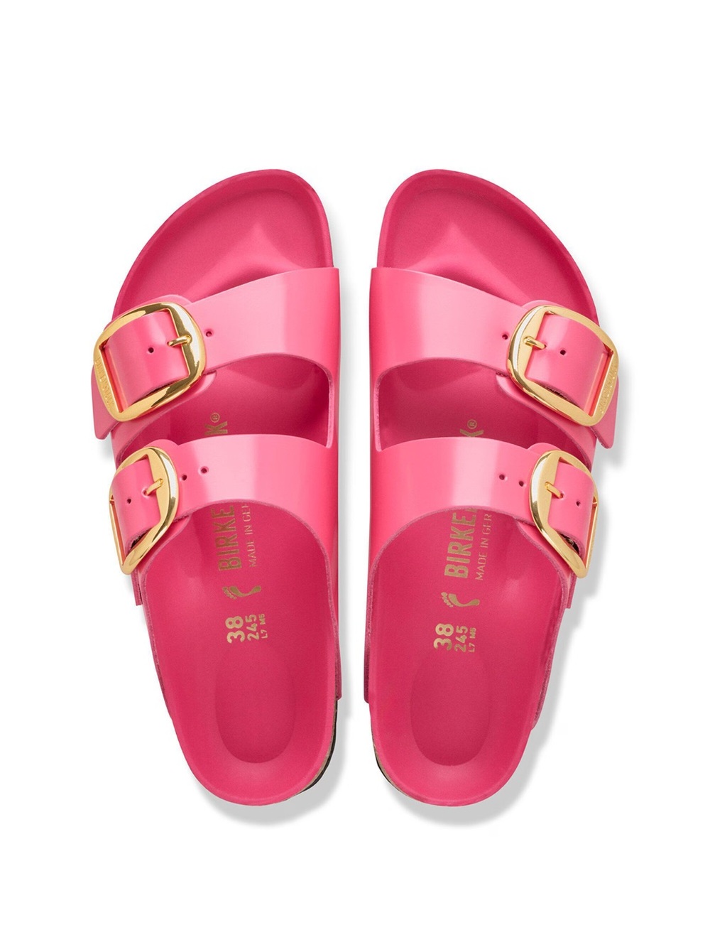 💖Birkenstock💖Arizona Big Buckle Natural Leather Patent, size 39